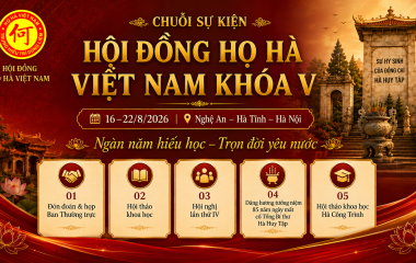HỌ HÀ VIỆT NAM TỔ CHỨC CHUỖI SỰ KIỆN VĂN HÓA LỊCH SỬ KẾT NỐI CỘNG ĐỒNG THÁNG 8/2026