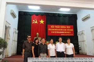 Hội thảo khoa học về các danh nhân họ Hà châu Vị Long và giá trị tấm bia chùa Bảo Ninh Sùng Phúc